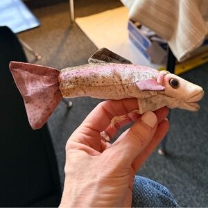 Folkmanis Puppets rainbow trout finger puppet Toy